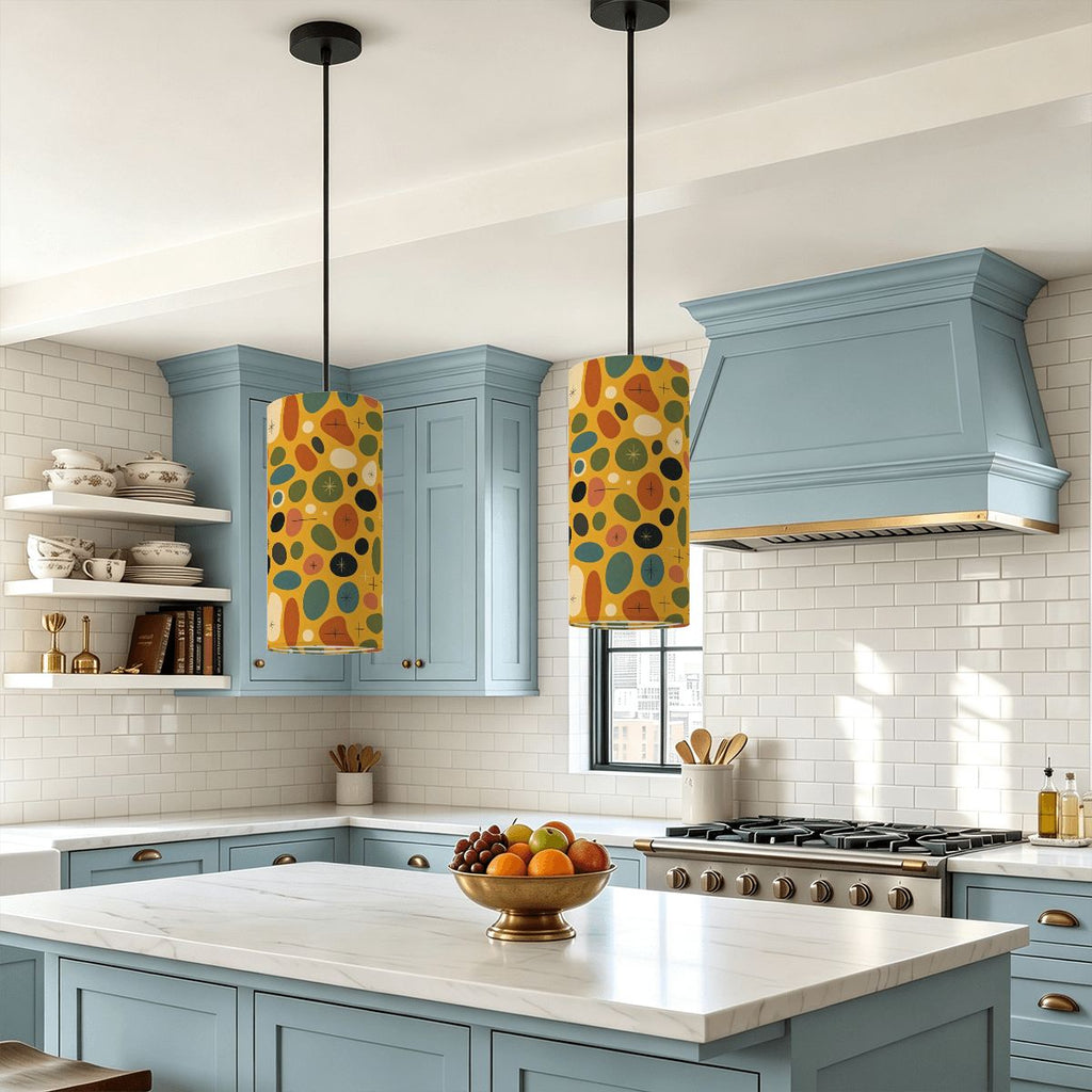 Confetti Dots Pendant Light | Mid-Century Modern Cylinder Ceiling Light