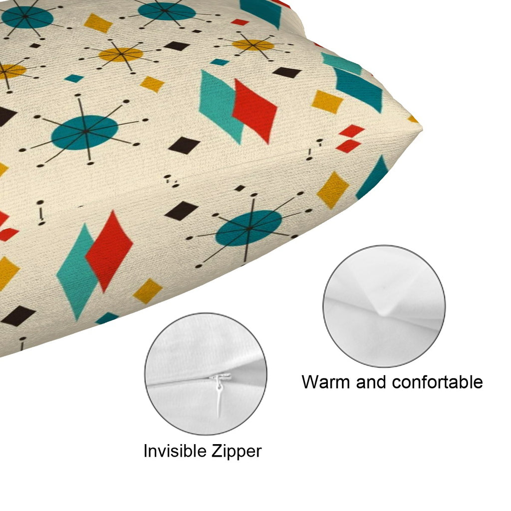 Atomic Carnival Lumbar Pillow Cover