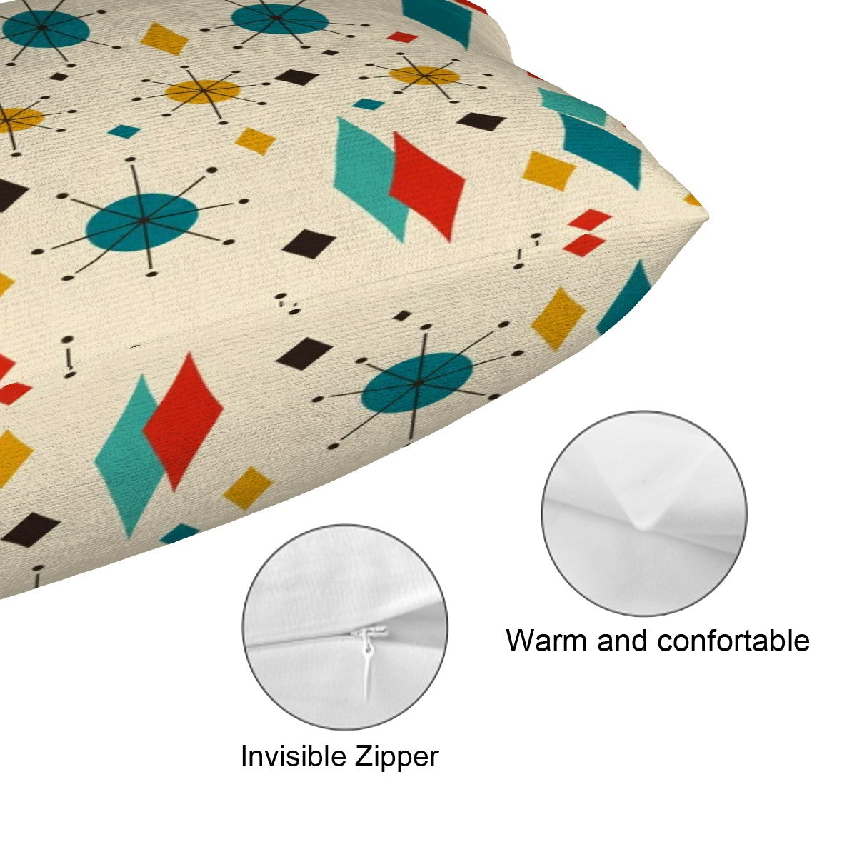 Atomic Carnival Lumbar Pillow Cover