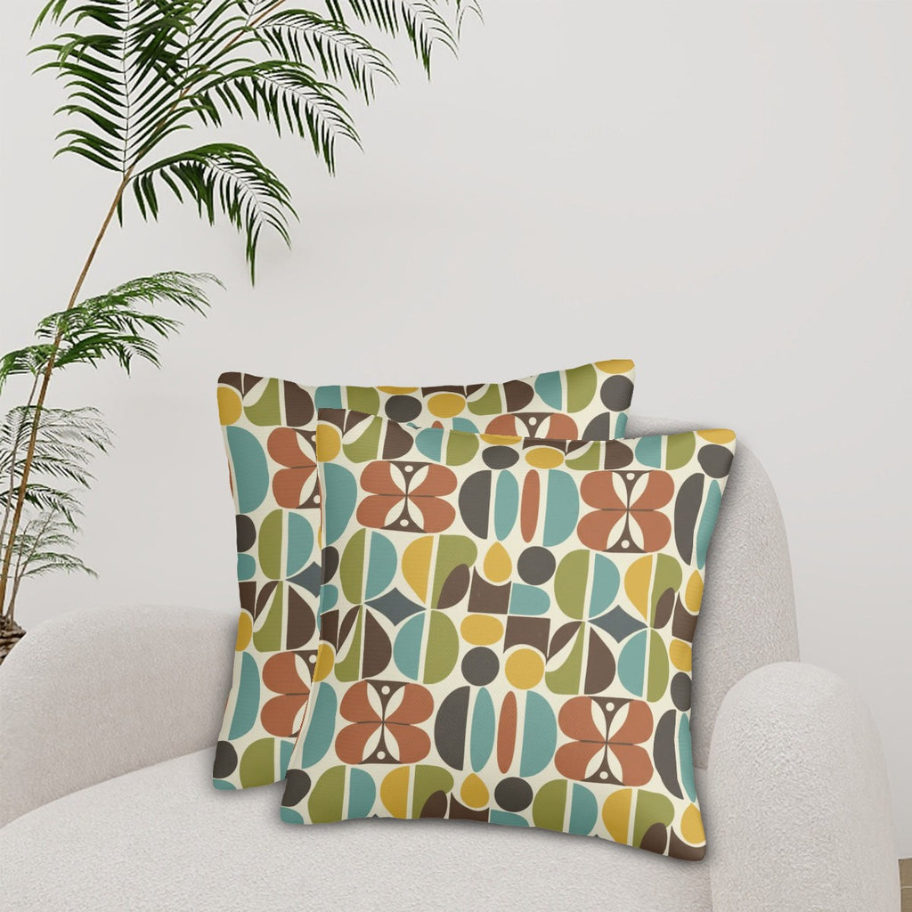 Mid-Century Modern Organic Petal Pillow Cover Set