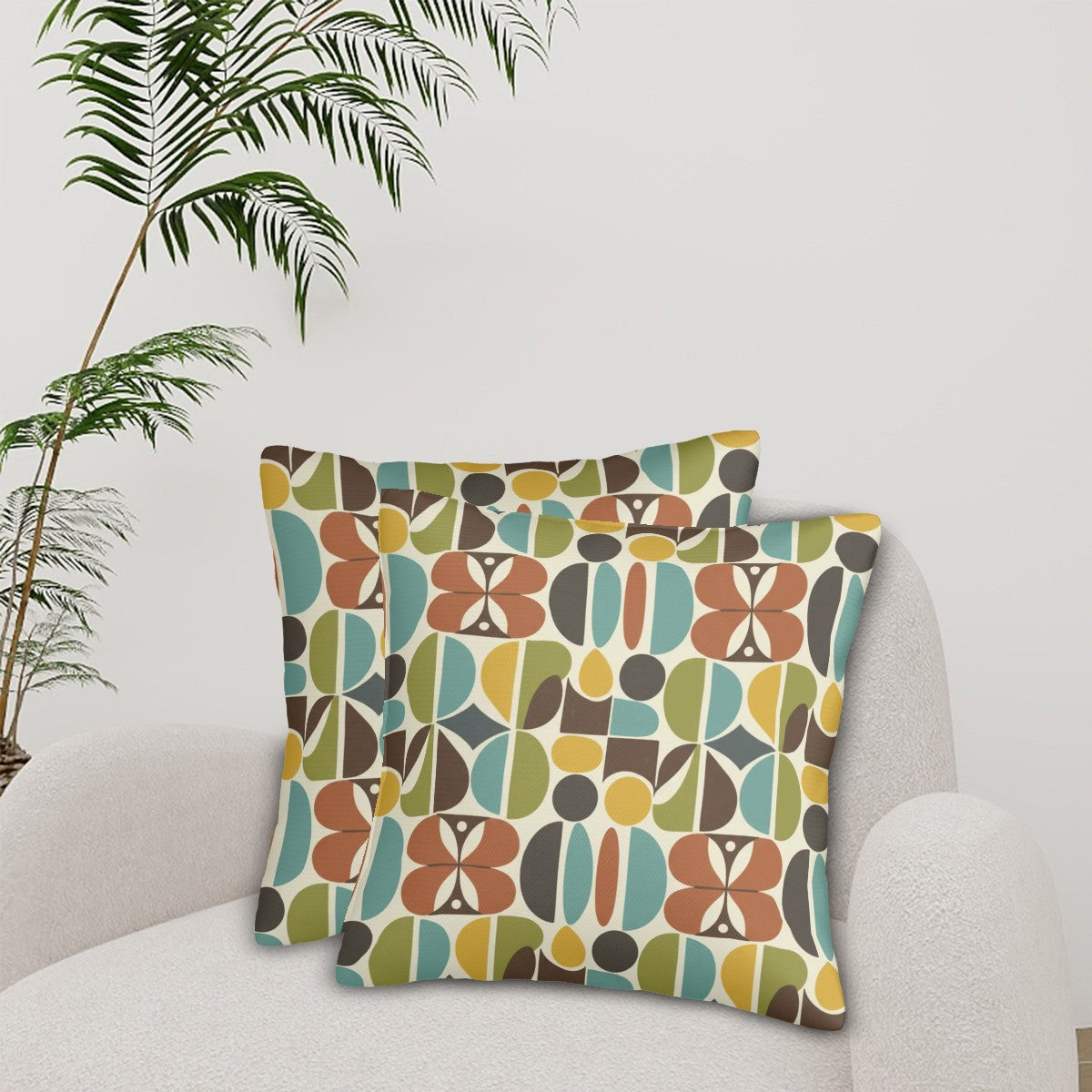 Mid-Century Modern Organic Petal Pillow Cover Set