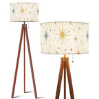 Mid-Century Modern Atomic Starburst Tripod Floor Lamp
