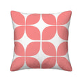 Mid-Century Modern Coral Grid Corduroy Pillow