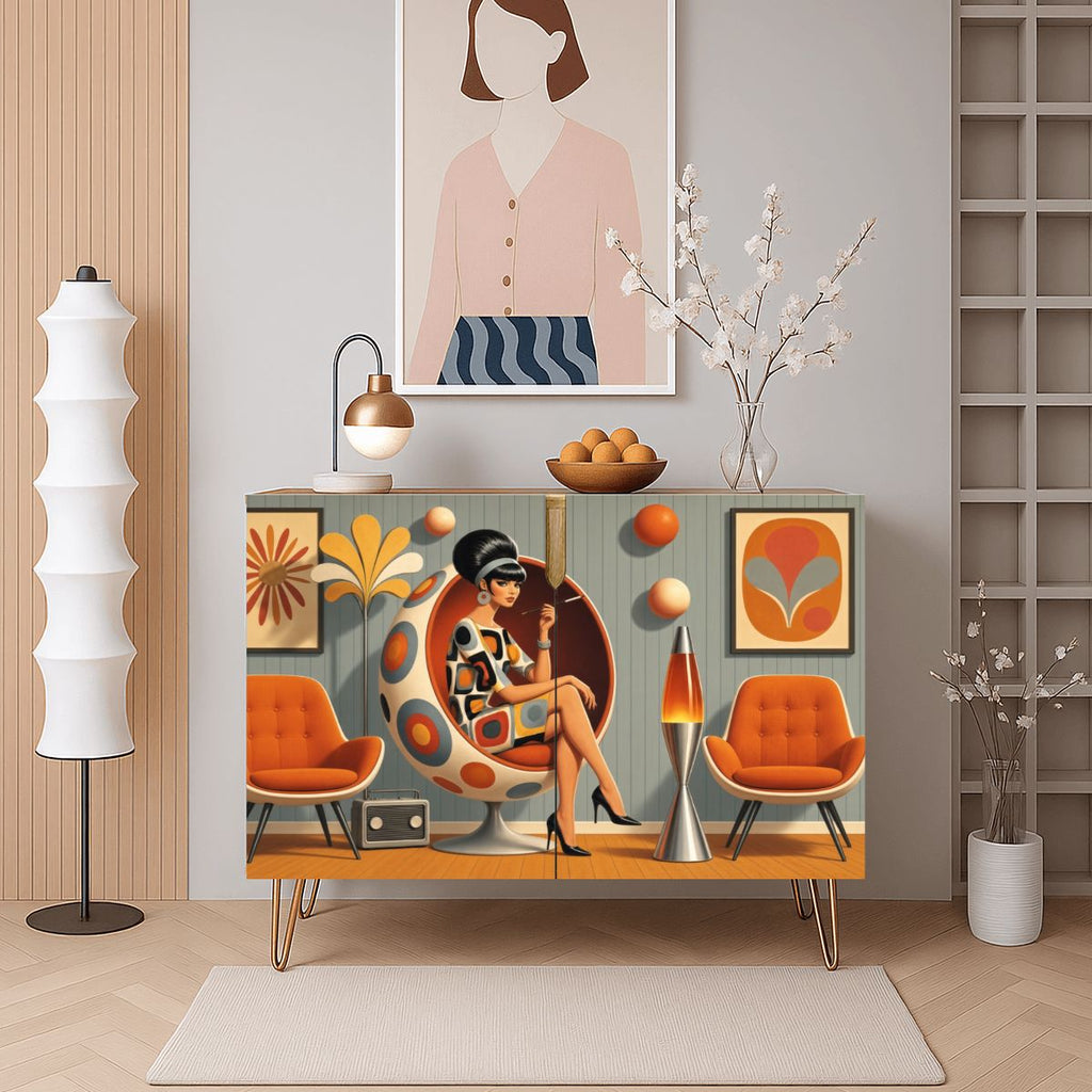 Mid-Century Lounge Storage Cabinet