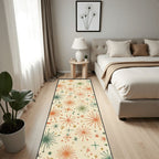 Mid-Century Modern Starburst Botanical Runner Rug