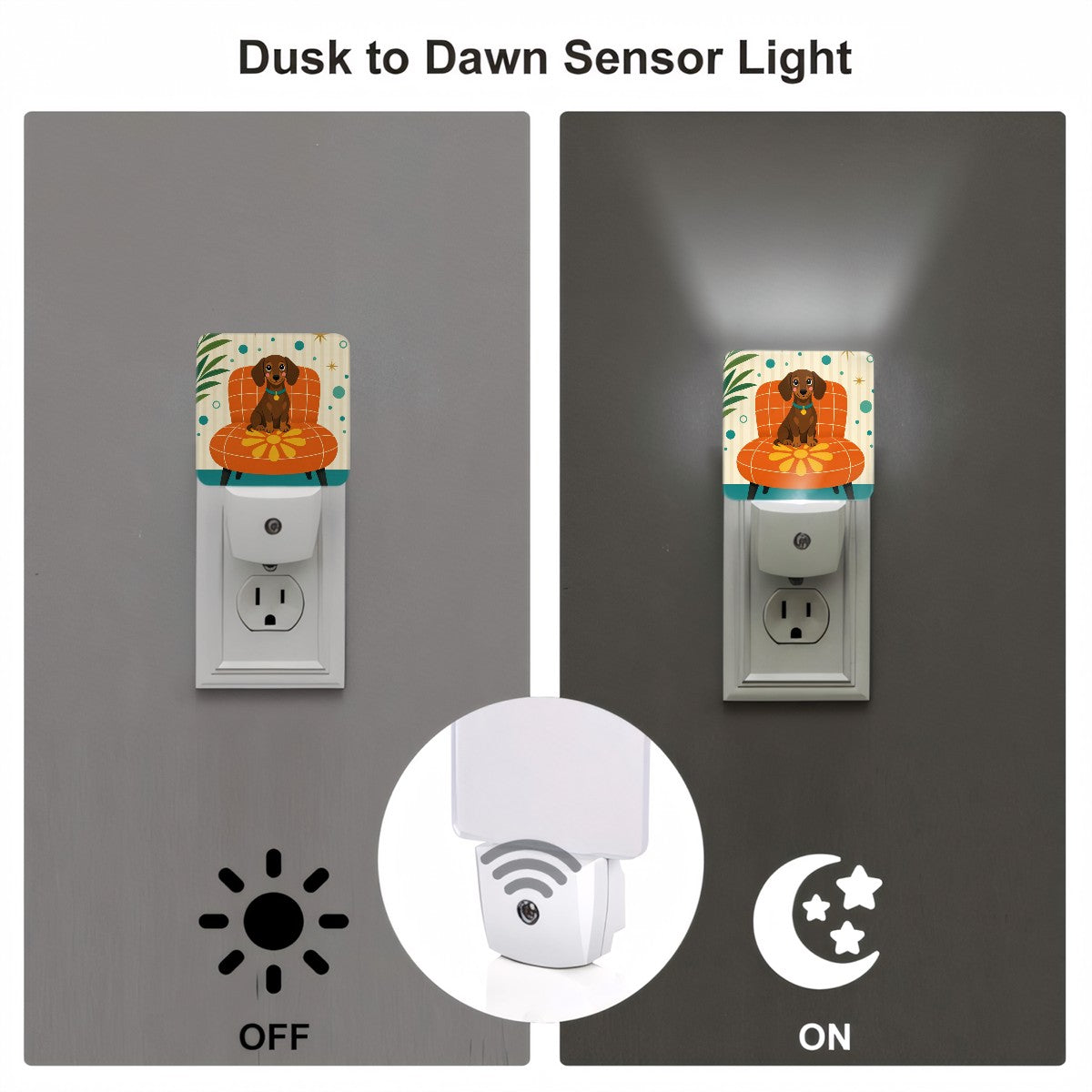 Mid-Century Modern Plug-In Sensor Night Light