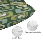 Olive Mod Squares Lumbar Pillow Cover