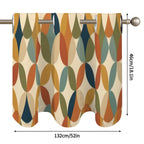 Mid-Century Modern Teardrop Geometric Window Valance