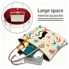 Mid-Century Modern Atomic Cat Starburst Tote Bag