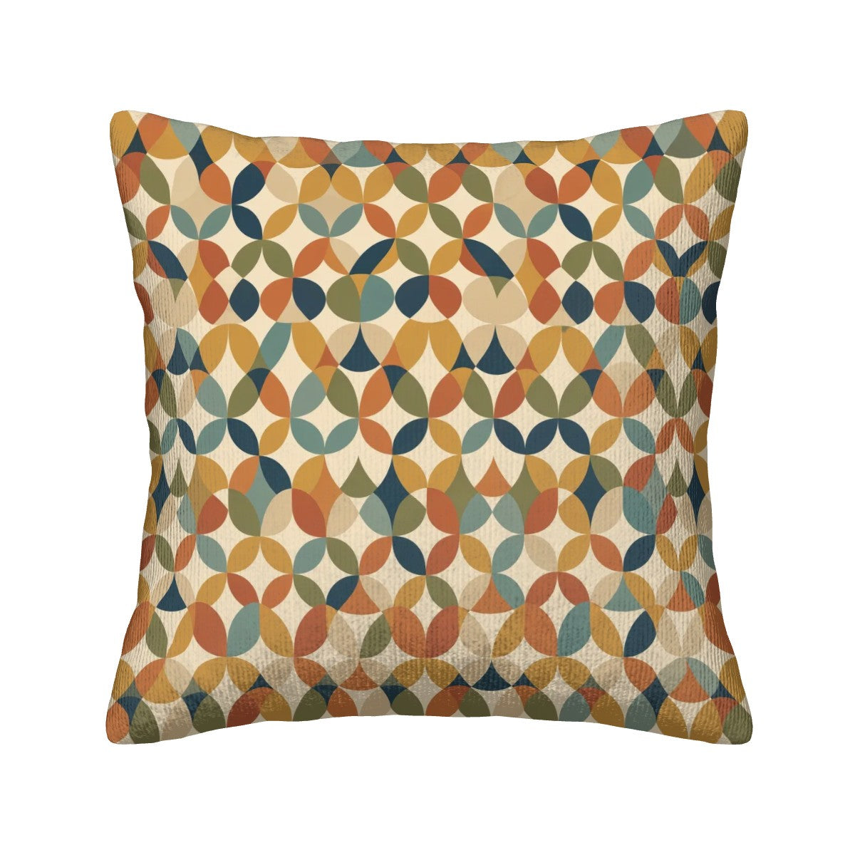 Scandinavian Pebble Repeat Mid-Century Modern Throw Pillow