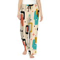 Cream Geometric Mid-Century Modern Pajama Pants