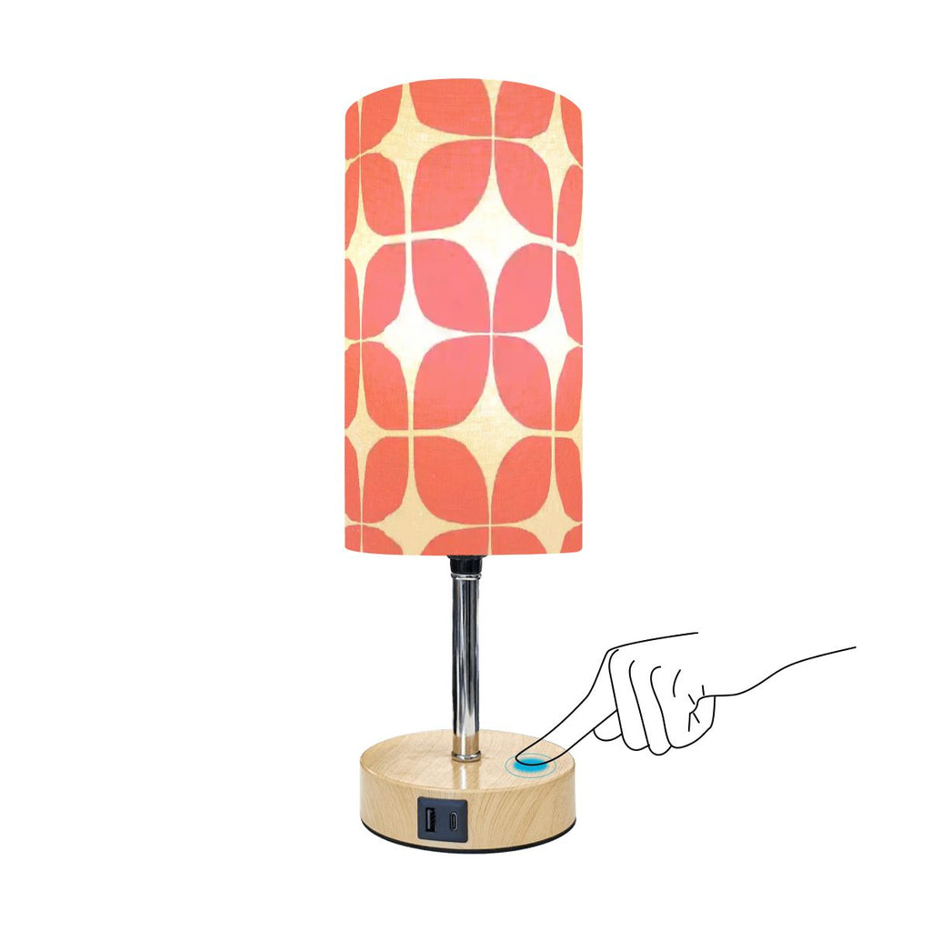 Mid-Century Modern Coral Pebble Touch Table Lamp