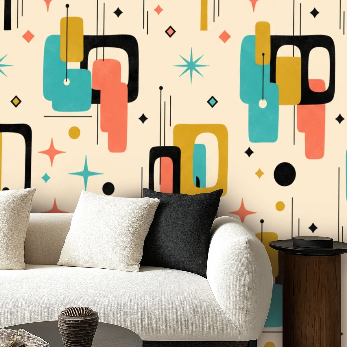 Mid-Century Modern Mod Geo Peel-and-Stick Wallpaper