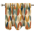Mid-Century Modern Teardrop Geometric Window Valance