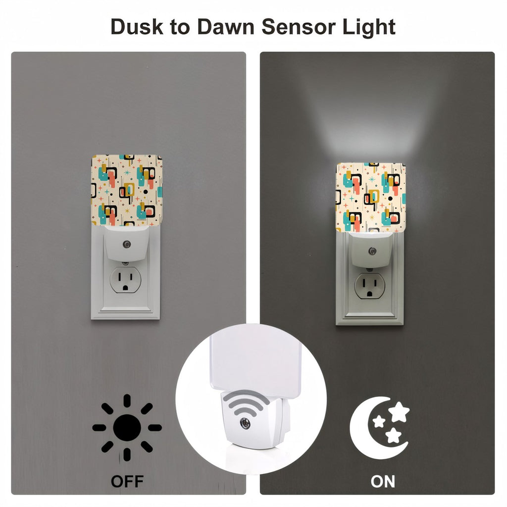 Mid-Century Modern Printed Plug-In Night Light
