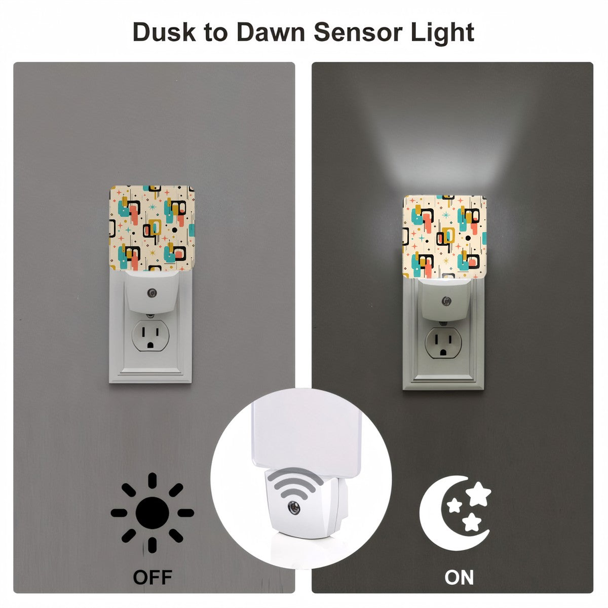 Mid-Century Modern Printed Plug-In Night Light