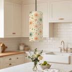 Starburst Pendant Light | Mid-Century Modern Cylinder Ceiling Light