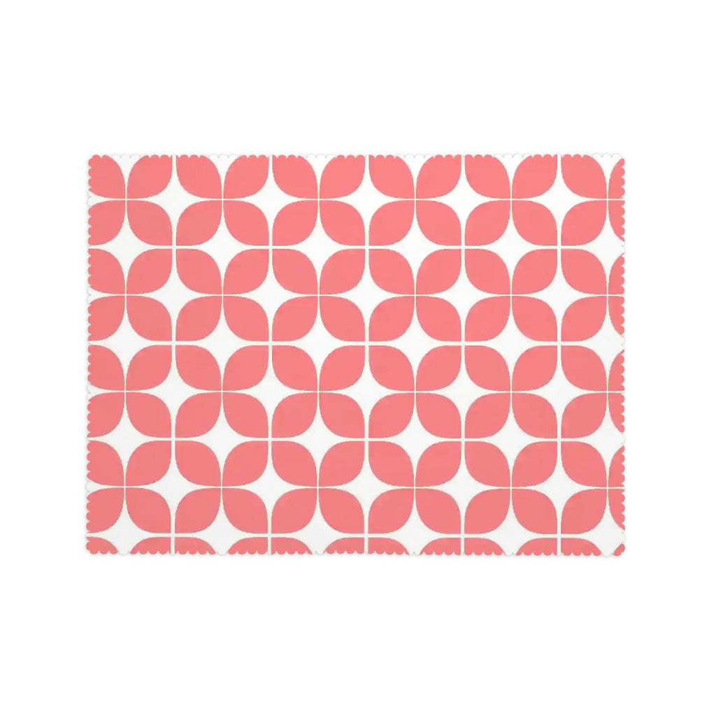 Atomic Coral Pebble Mid-Century Modern Tablecloth