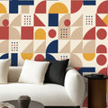 Bauhaus Geometric Peel-and-Stick Wallpaper