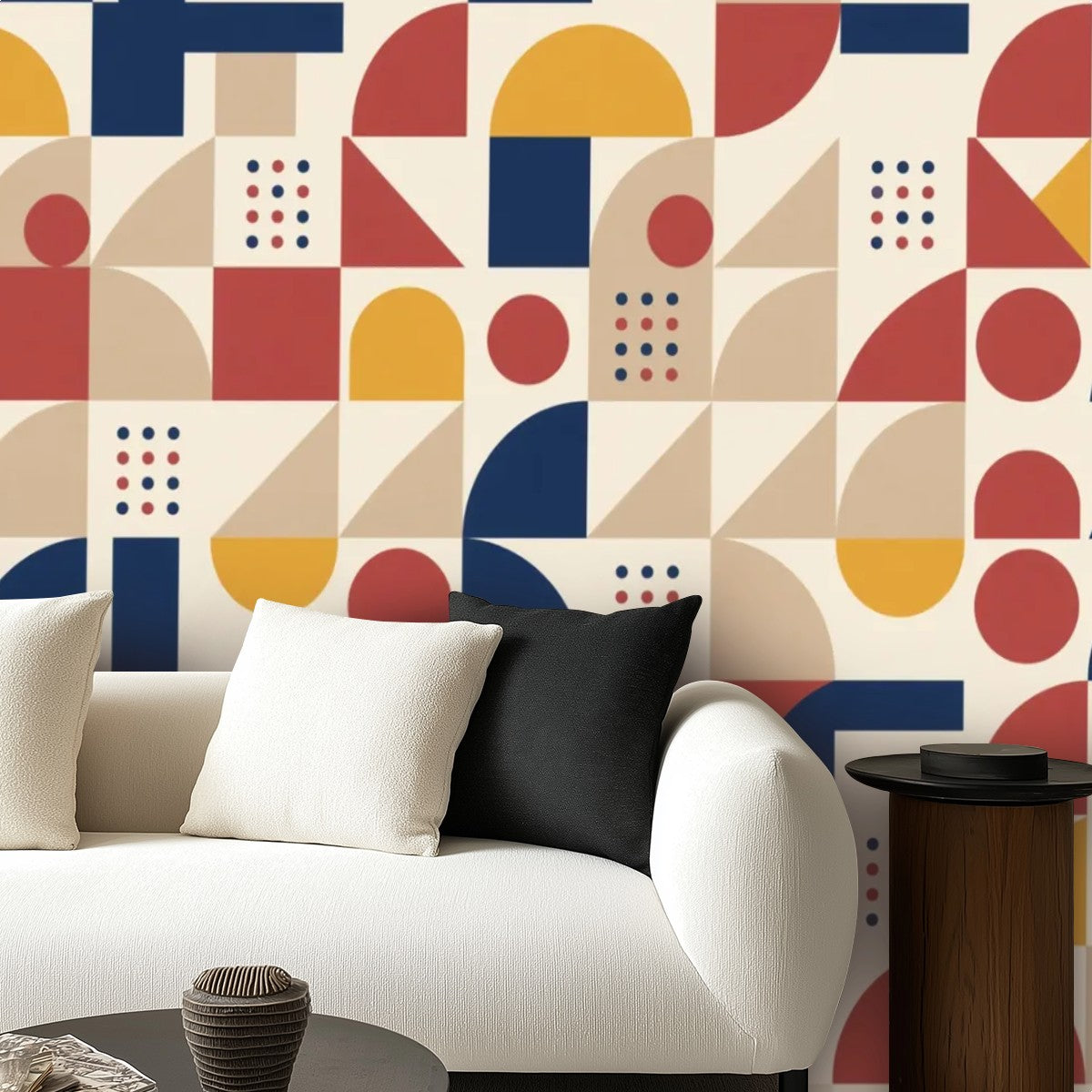 Bauhaus Geometric Peel-and-Stick Wallpaper