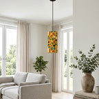 Confetti Dots Pendant Light | Mid-Century Modern Cylinder Ceiling Light