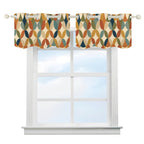 Mid-Century Modern Teardrop Geometric Window Valance