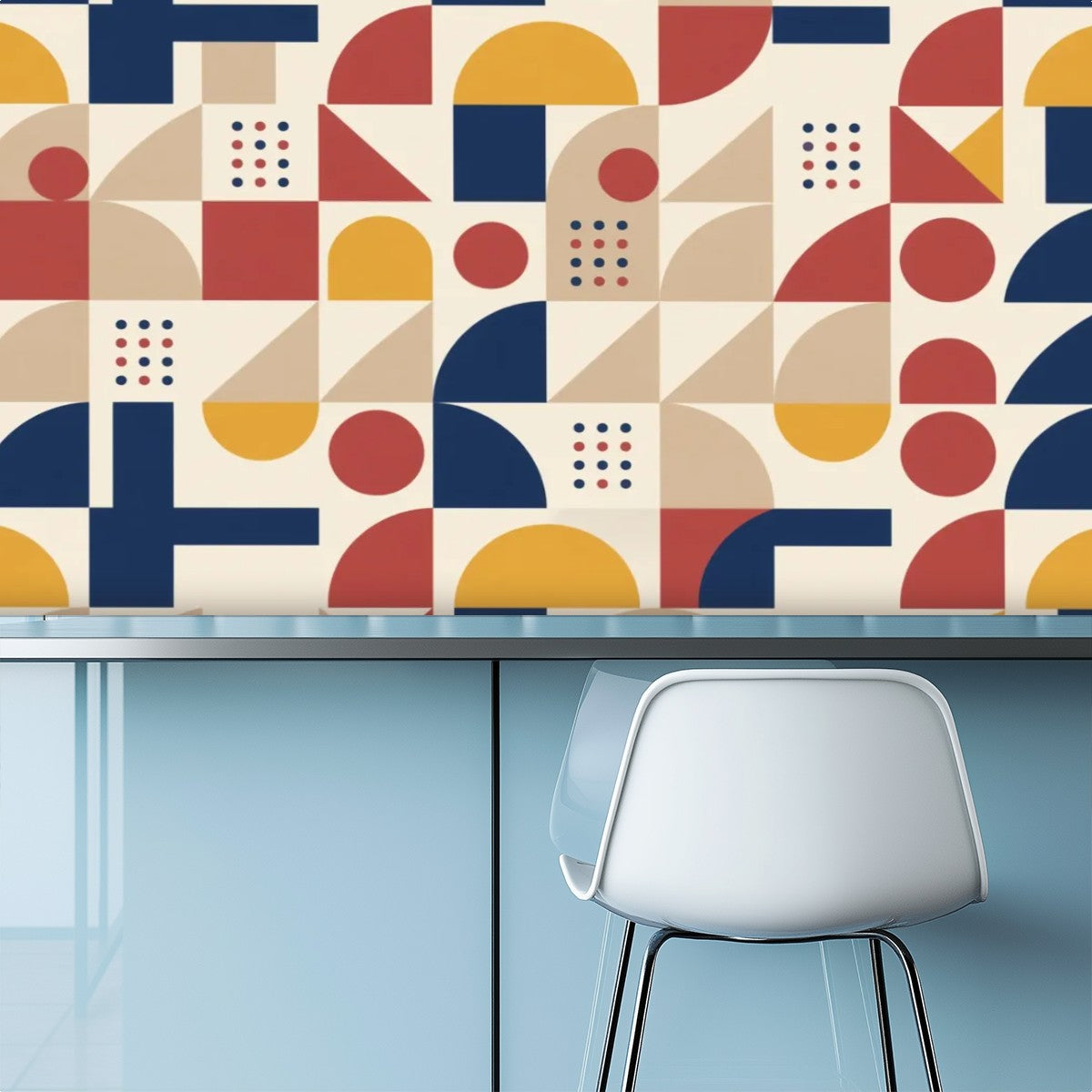 Bauhaus Geometric Peel-and-Stick Wallpaper