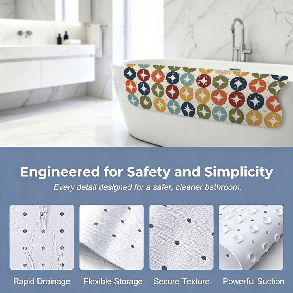 Atomic Starburst Extra-Long Bathtub Mat