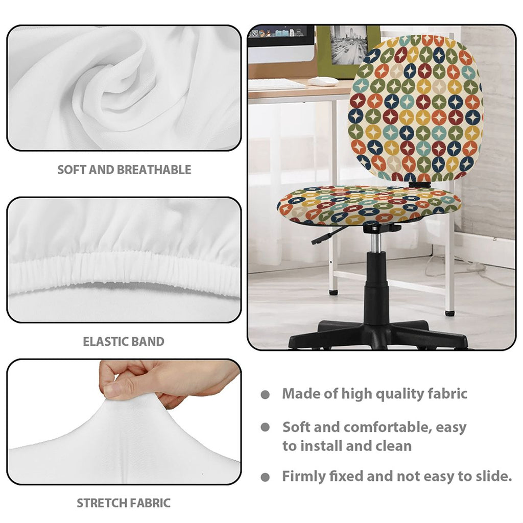 Mid-Century Modern Multicolor Office Chair Cover
