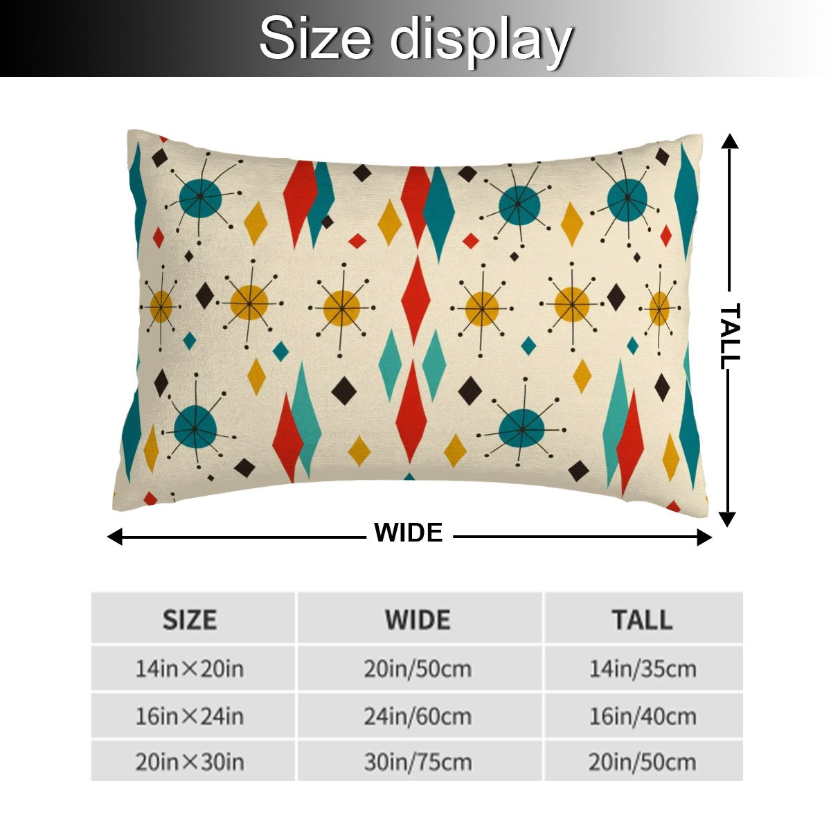 Atomic Carnival Lumbar Pillow Cover