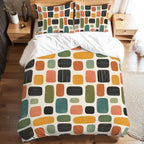 Retro Mosaic Mid-Century Modern Duvet Cover Set
