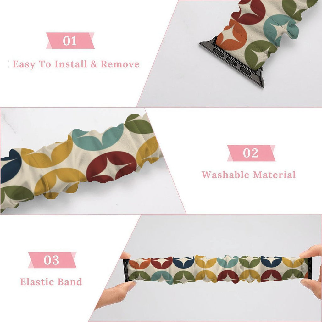 Biomorphic Camo Scrunchie Band for Apple Watch