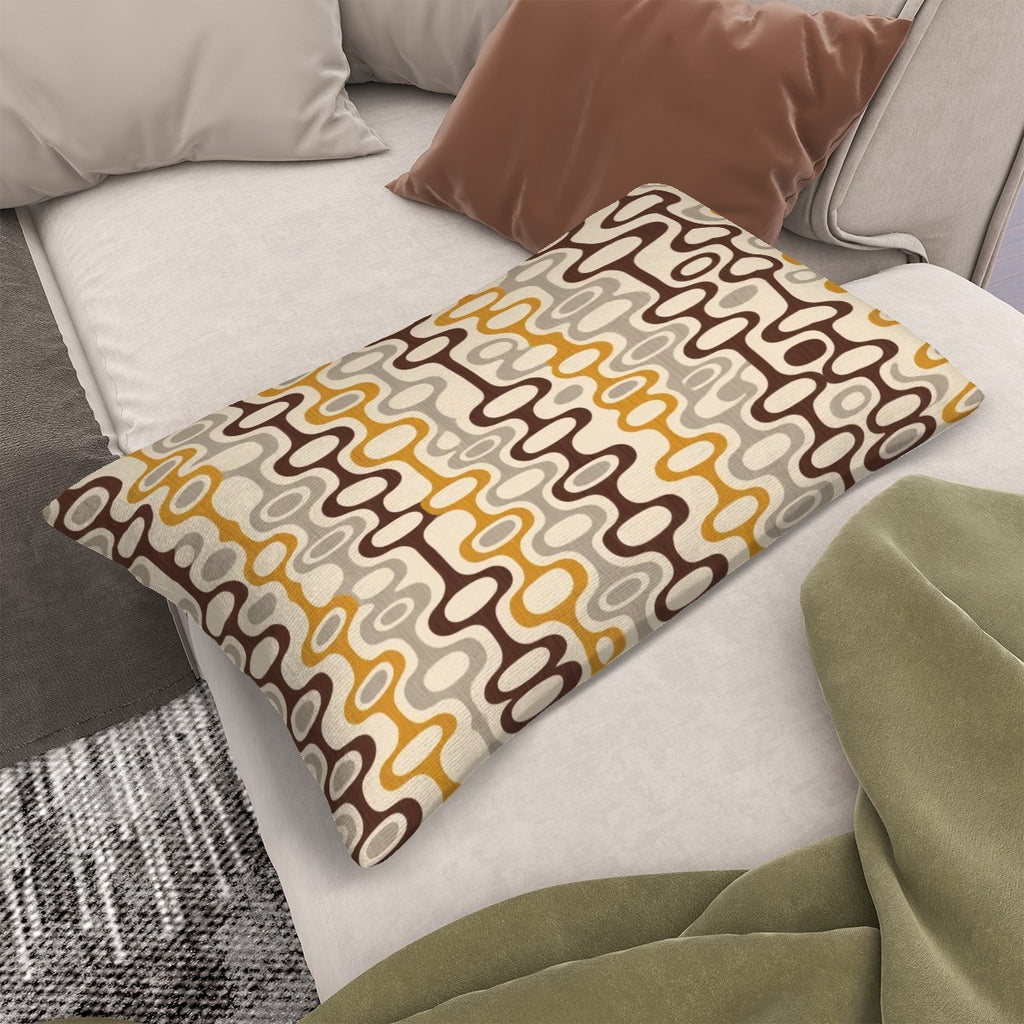Retro Ripple Lumbar Pillow Cover