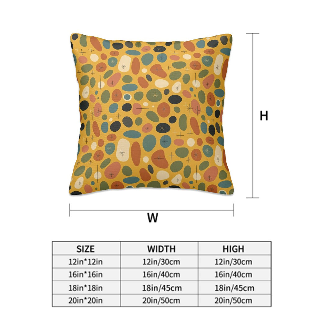 Mid-Century Modern Pebble Pattern Pillow Covers, Set of 2