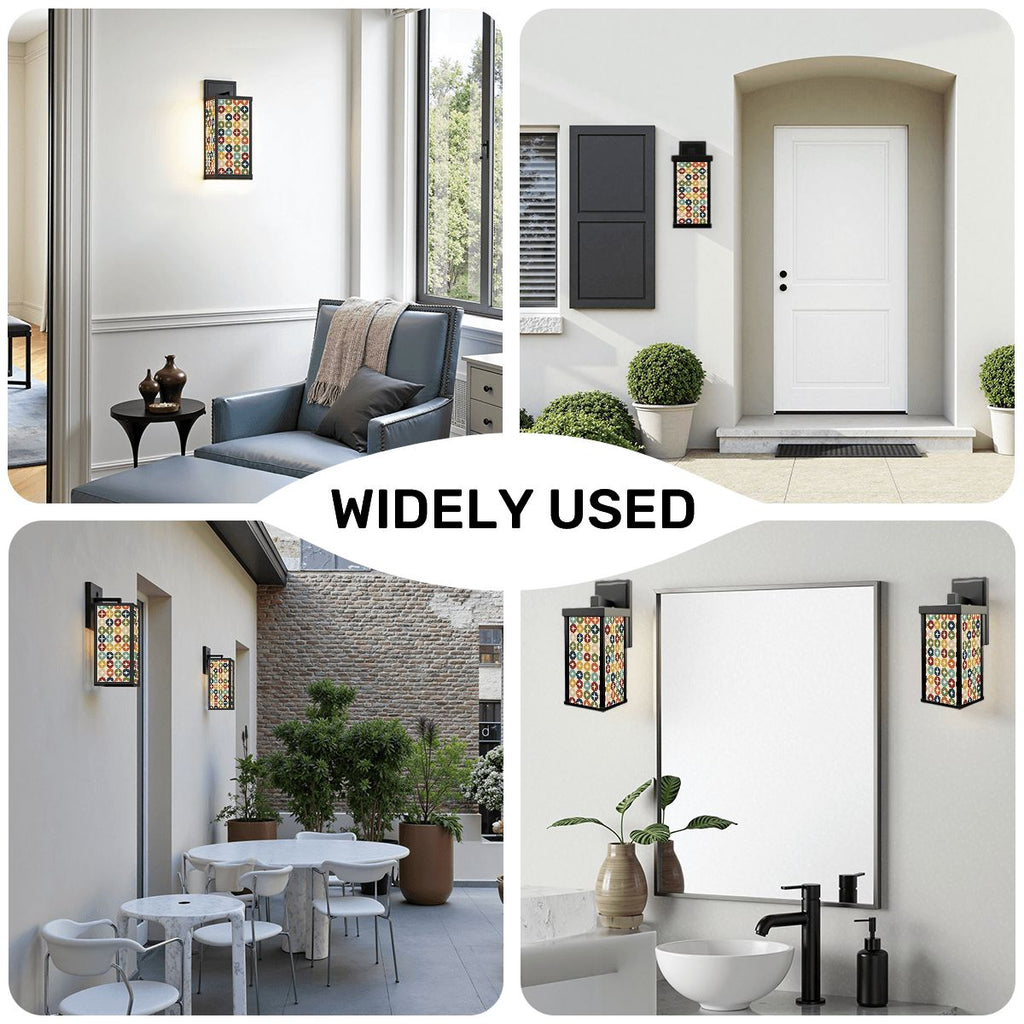 Mid-Century Color-Block Outdoor Wall Light