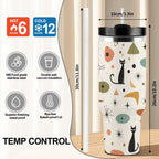 MCM-Era Cat & Botanical Atomic Print 40 oz Travel Tumbler
