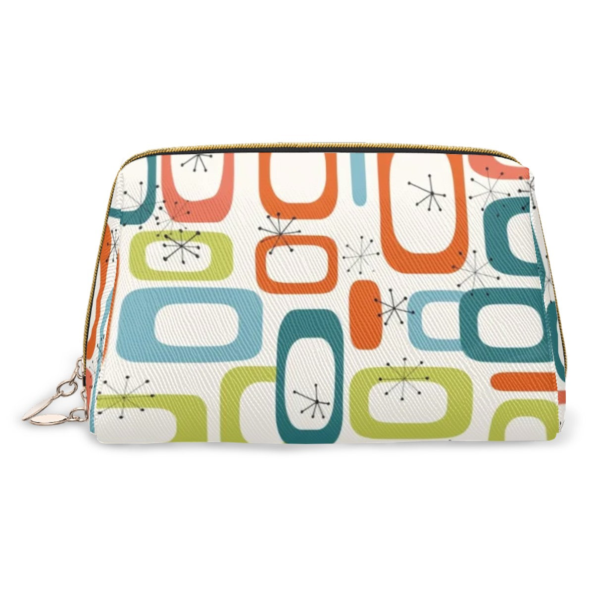 Mid-Century Modern Retro Print Cosmetic Bag