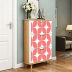 Mid-Century Modern Geometric Shoe Cabinet