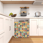 Mid-Century Modern Geometric Dishwasher Magnet Cover