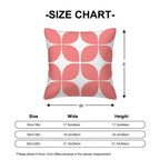 Mid-Century Modern Coral Grid Corduroy Pillow