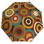 MCM-Era Atomic Concentric-Circle Print UV Umbrella