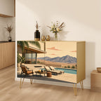 Palm Springs Mid-Century Modern Wooden Storage Cabinet