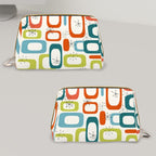 Mid-Century Modern Retro Print Cosmetic Bag