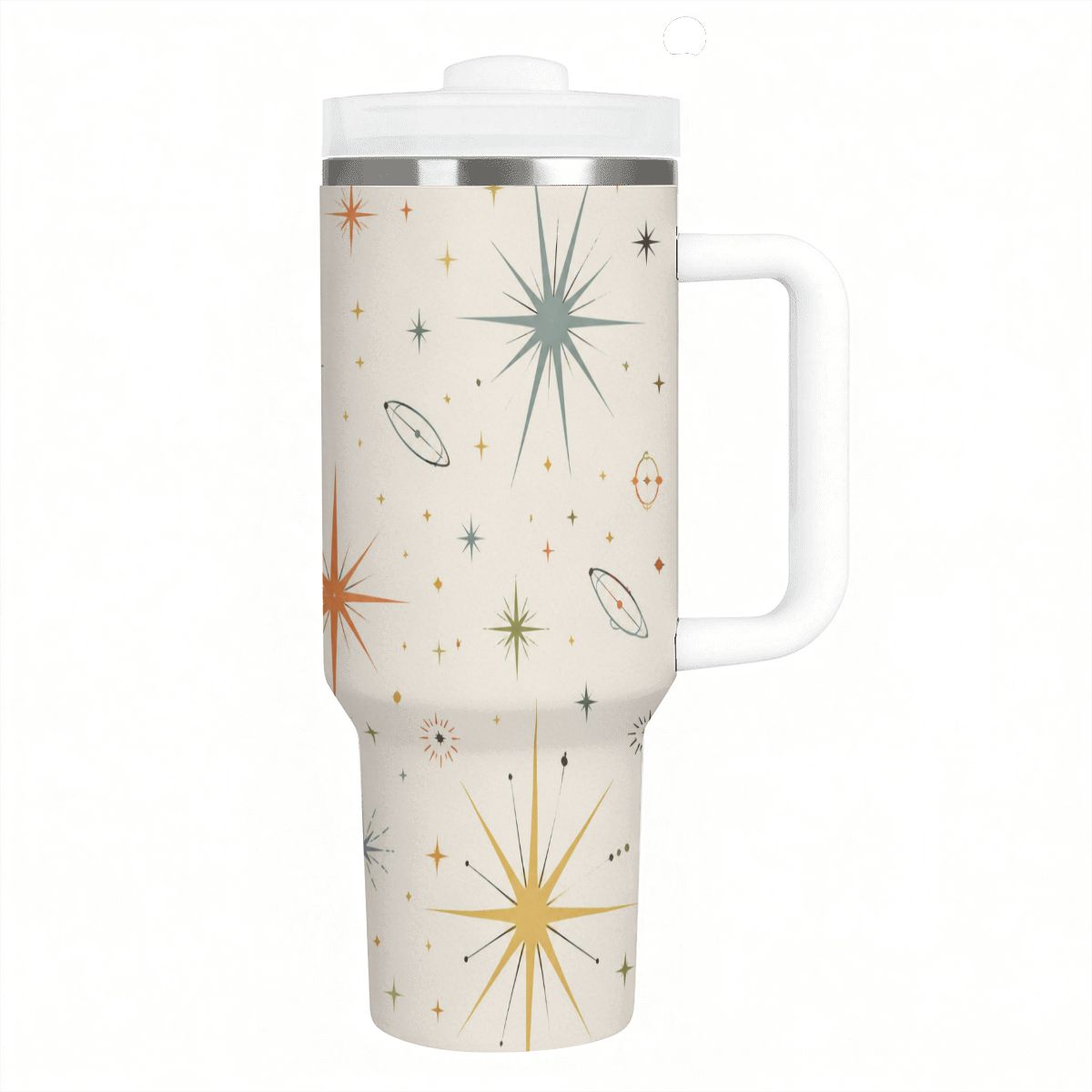 MCM-Era Atomic Starburst & Sunburst Print 40 oz Travel Tumbler