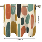 Mid-Century Modern Window Valance — Organic Pebble Repeat, 2 Panels (52"×18")