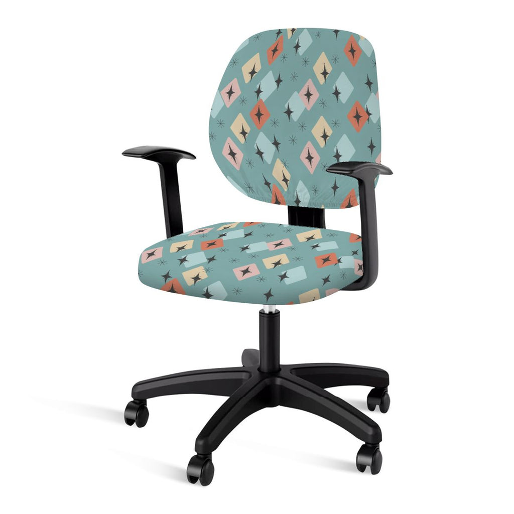 Mid-Century Modern Geometric Office Chair Cover