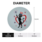 Mid-Century Modern Fourth of July Atomic Cat Plate