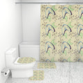 Mid-Century Modern Boomerang Motif Shower Curtain & Bath Set