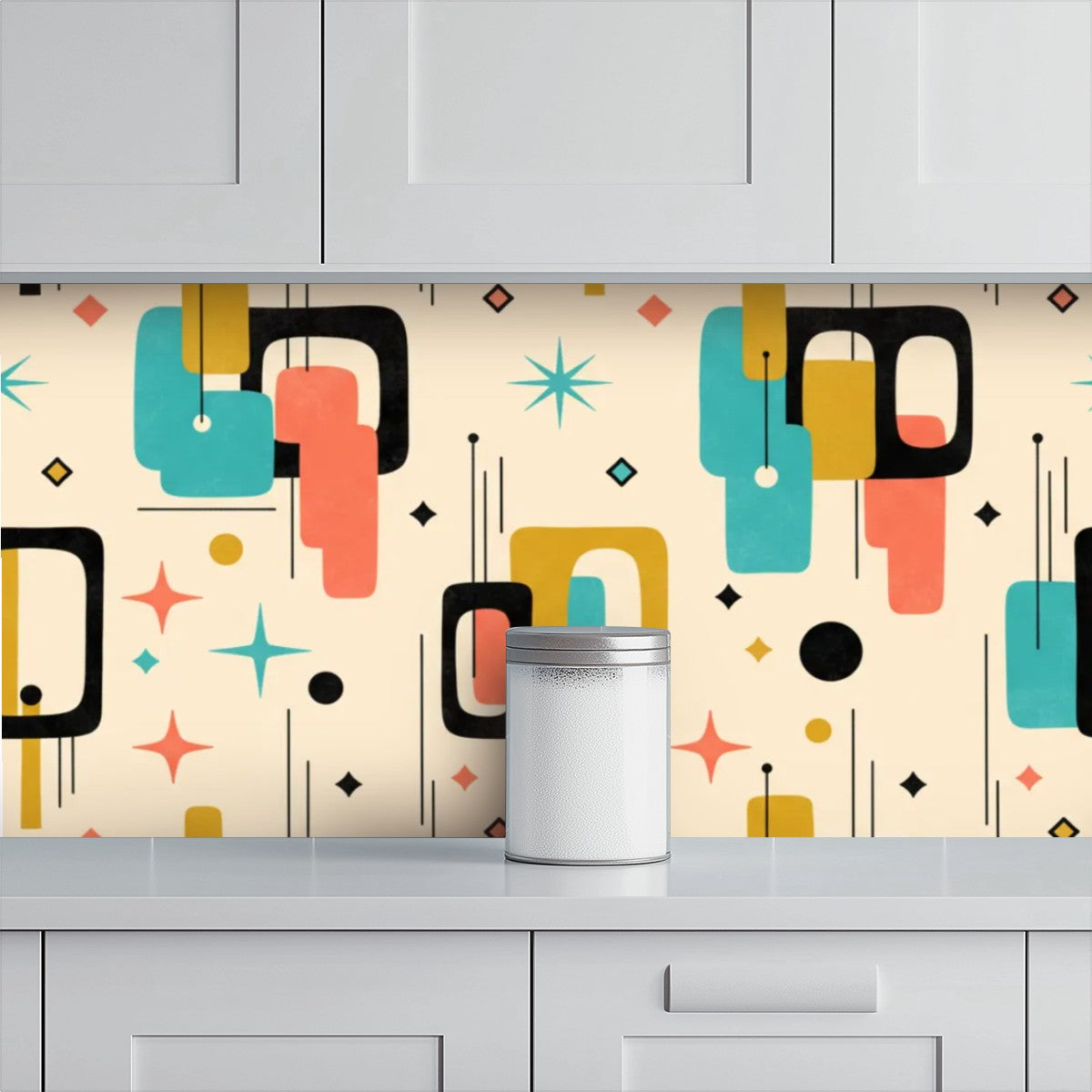 Mid-Century Modern Mod Geo Peel-and-Stick Wallpaper