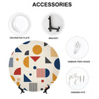 Bauhaus Geometric Ceramic Wall Plate